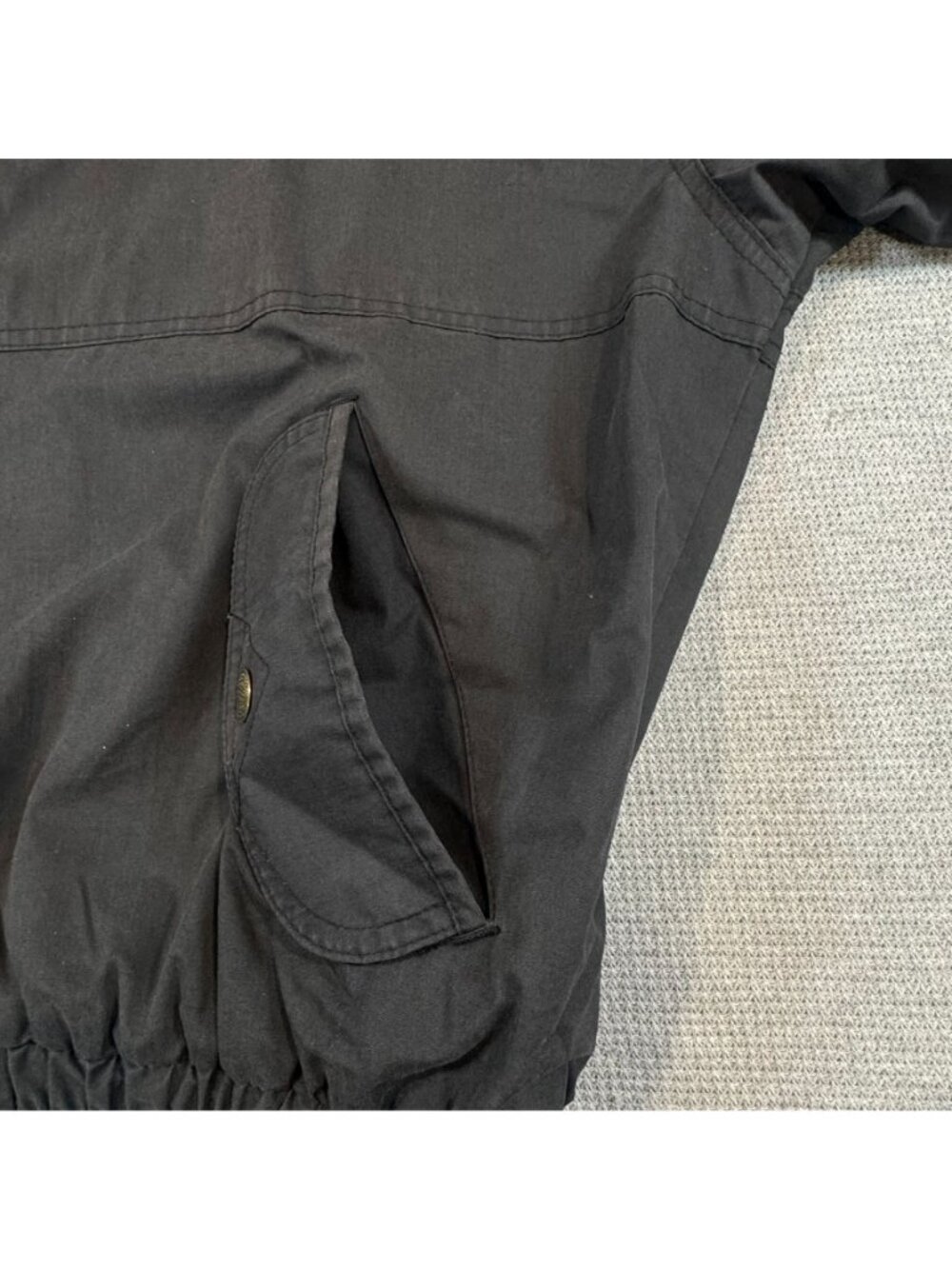 Vintage Turning Point Grasshopper Your Next Mower Jacket Size XL Black Red Pocke - Picture 7 of 16